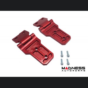 Jeep Wrangler JL Billet Hood Hinges - Aluminum - Red